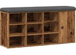 Syfax™ Panca Porta Scarpe Legno Antico 102X32X50 Cm Legno Multistrato