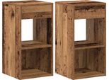 Syfax™ Comodini Con Cassetto 2 Pz Legno Antico 35X34X66,5 Cm