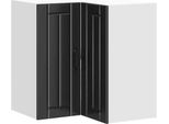 Syfax™ Pensile Da Cucina Ad Angolo Lucca Nero In Legno Multistrato