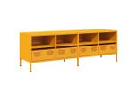 Syfax™ Mobile Tv Giallo Senape 135X39X43,5 Cm In Acciaio