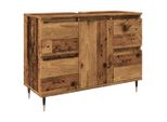 Syfax™ Mobile Da Bagno Legno Antico 80X33X60 Cm In Legno Multistrato