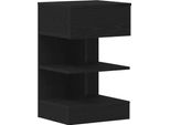 Syfax™ Armadio Da Notte Rovere Nero 40 X 35 X 65 Cm Legno Multistrato