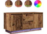 Syfax™ Mobile Porta Tv Con Luci Led Legno Antico 100X41X50 Cm
