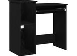 Syfax™ Scrivania Con Mensole Nera 84X40X78 Cm In Legno Multistrato