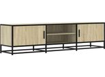 Syfax™ Mobile Tv Rovere Sonoma 160X35X41Cm Legno Multistrato E Metallo