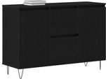 Syfax™ Credenza Rovere Nero 101,5 X 35 X 70 Cm Legno Multistrato