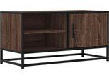 Syfax™ Mobile Tv Rovere Marrone 80X34,5X40Cm Legno Multistrato Metallo