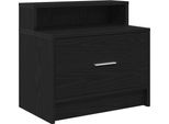 Syfax™ Comodino Con Cassetto Rovere Nero 51X31X47 Cm