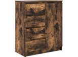 Syfax™ Credenza Con Cassetti Rovere Fumo 71X35X84 Cm In Truciolato