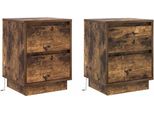 Syfax™ Armadio Da Notte 2 Pcs Rovere Fumé 39 X 34,5 X 50 Cm