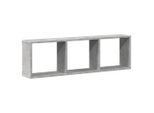 Vidaxl Armadio A Muro 100X16X30 Cm Cemento Grigio Materiale Legno