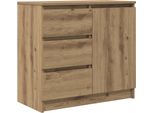 Syfax™ Credenza Con Cassetto Rovere Artigianale 71X35X65 Cm Truciolato