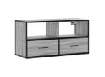 Syfax™ Mobile Tv Grigio Sonoma 80X31X39,5 Cm Legno Multistrato Metallo