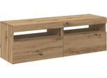 Syfax™ Mobili Porta Tv Con Led 2 Pz Artigianale In Legno Multistrato