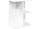 Syfax™ Comodino Bianco 46,5X29X61 Cm In Legno Multistrato