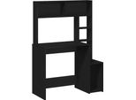 Syfax™ Scrivania Con Mensole Nera 100X45X140 Cm In Legno Multistrato