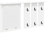 Syfax™ Appendiabiti A Muro Bianco 85 X 10 X 45 Cm Legno Multistrato