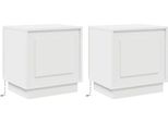 Syfax™ Armadio Da Notte 2 Pcs Bianco 44 X 34,5 X 45 Cm