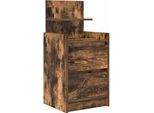 Syfax™ Comodino Con 2 Cassetti Rovere Fumo 38X34X80 Cm