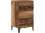 Syfax™ Armadio Da Notte Con Cassetto Legno Vecchio 45 X 35 X 44 Cm