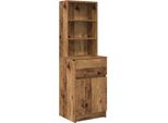 Syfax™ Comodino Legno Antico 39X35X125 Cm In Legno Multistrato