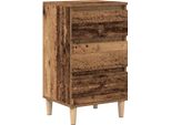Syfax™ Armadio Da Notte Con Cassetto Legno Vecchio 40 X 35 X 70 Cm