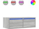 Syfax™ Mobile Porta Tv Con Luci Led Grigio Sonoma 75X35,5X25 Cm