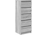 Syfax™ Credenza Con Cassetti Grigio Sonoma 37,5X35X99 Cm In Truciolato