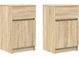 Syfax™ Comodini 2 Pz Rovere Sonoma 39X35X65 Cm In Legno Multistrato