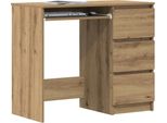 Syfax™ Scrivania Rovere Artigianale 90X45X76 Cm In Legno Multistrato