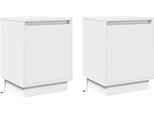 Syfax™ Armadio Da Notte 2 Pcs Bianco 39 X 34,5 X 50 Cm