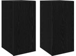 Syfax™ Mobile Tv Da Parete 2 Pcs Rovere Nero 30,5 X 30 X 60 Cm
