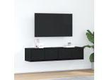 Syfax™ Mobili Tv 2 Pz Rovere Nero 60X31X25,5 Cm In Legno Multistrato