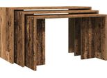 Syfax™ Tavolini Impilabili 3 Pz Legno Antico In Legno Multistrato