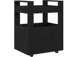 Syfax™ Carrello Da Cucina Rovere Nero 60 X 45 X 80 Cm