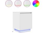 Syfax™ Comodino Con Luci A Led Bianco 38X34X50 Cm
