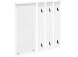 Syfax™ Appendiabiti A Muro Bianco 84 X 10 X 80 Cm Legno Multistrato