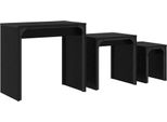 Syfax™ Tavolino Da Salotto 3 Pcs Rovere Nero Legno Multistrato