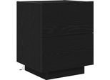 Syfax™ Armadio Da Notte Rovere Nero 45 X 40 X 55 Cm Legno Multistrato