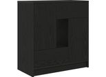 Syfax™ Credenza Con Cassetti E Ante Rovere Nero 70,5X34X74,5 Cm