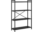 Syfax™ Libreria Rovere Nero 80 X 30 X 120 Cm Legno Multistrato