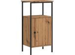 Syfax™ Comodino Rovere Artigianale 41X31X80 Cm In Legno Multistrato