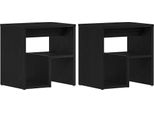Syfax™ Armadio Da Notte 2 Pcs Rovere Nero 40 X 30 X 40 Cm