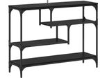 Syfax™ Tavolo Consolle Rovere Nero 100 X 30 X 75 Cm Legno Multistrato