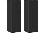 Syfax™ Mobile Tv Da Parete 2 Pcs Rovere Nero 30,5 X 30 X 90 Cm