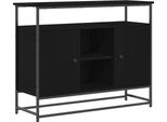 Syfax™ Credenza Rovere Nero 100 X 35 X 80 Cm Legno Multistrato