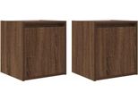 Syfax™ Comodini A Muro 2 Pz Rovere Marrone 38X34X40 Cm