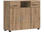 Syfax™ Armadio In Legno Rovere Artigianale 88,5 X 30,5 X 73 Cm