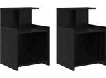 Syfax™ Armadio Da Notte 2 Pcs Rovere Nero 40 X 35 X 60 Cm