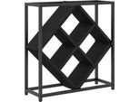 Syfax™ Portabottiglie Rovere Nero 51 X 18 X 52,5 Cm Legno Multistrato